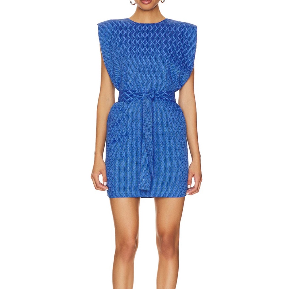 Amanda Uprichard Textured Blue Dress